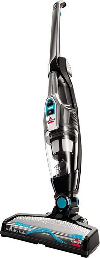 BISSELL MultiReach Essential 2 in 1 Steelstofzuiger & Kruimeldief - 30 Minuten Gebruikstijd - Draadloze Steelstofzuiger Zonder Zak - 0.45L Capaciteit - Handstofzuiger 18V - Kruimelzuiger - Incl. 3 Opzetstukken & Laadstation - 2280N