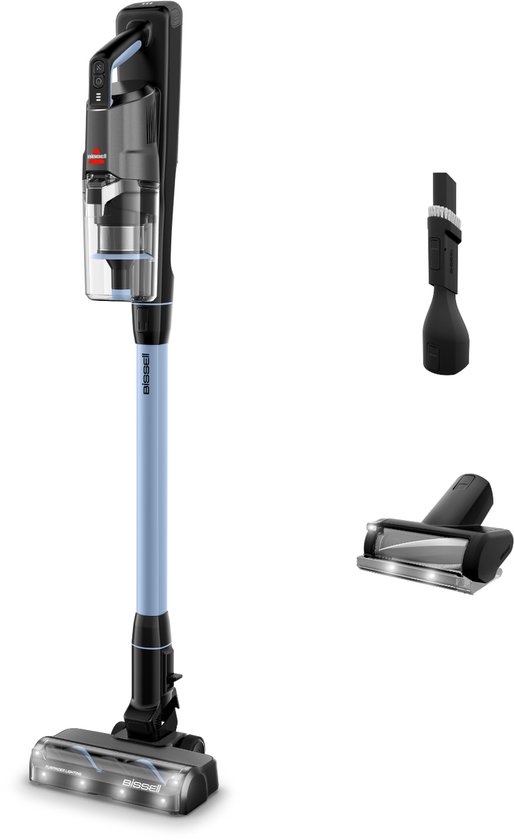BISSELL PowerClean FurFinder Draadloze Steelstofzuiger - 200W Motor - 40 Min Gebruikstijd - Anti-klit Borstel - 2 in 1 Steel- en Handstofzuiger - Zelfstaand Design - HEPA-filter - LED-koplampen - Stick Vacuum Cleaner - Verwijderbare Batterij - 4090N