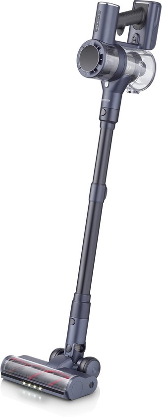 Severin HV 7175 S-POWER Olymp Snoerloze Stofzuiger – 19.000 Pa – Steelstofzuiger met LED-verlichting – 35 min accuduur – Blauw/Metallic