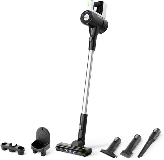 Kärcher VCS 3 Nano Steelstofzuiger - Draadloos - Accu looptijd 40 min - Draaibaar scharnier met Auto-sense intelligente vuildetectie - HEPA filter geschikt voor harde vloeren zoals steen, laminaat, linoleum, PVC maar ook tapijt