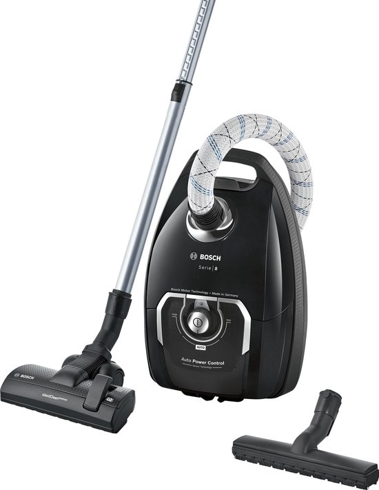 Bosch In'genius BGL8X329 Serie 8 - Stofzuiger met zak - 15 mtr bereik - Vacuum cleaner - HEPA13 - Zwart