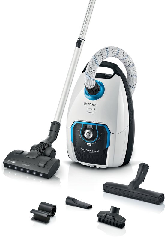 Bosch - BGL8SIL0L - Serie 8 Stofzuiger met zak ProSilence Wit BGL8SIL0L