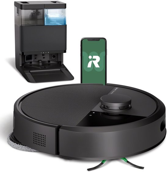 iRobot Roomba Plus 405 Combo - Robotstofzuiger - LiDAR navigatie - 7000 Pa zuigkracht - AutoWash™ Statie