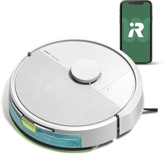 iRobot Roomba® 105 Combo - Robotstofzuiger met Dweilfunctie - Wit (Y3112)