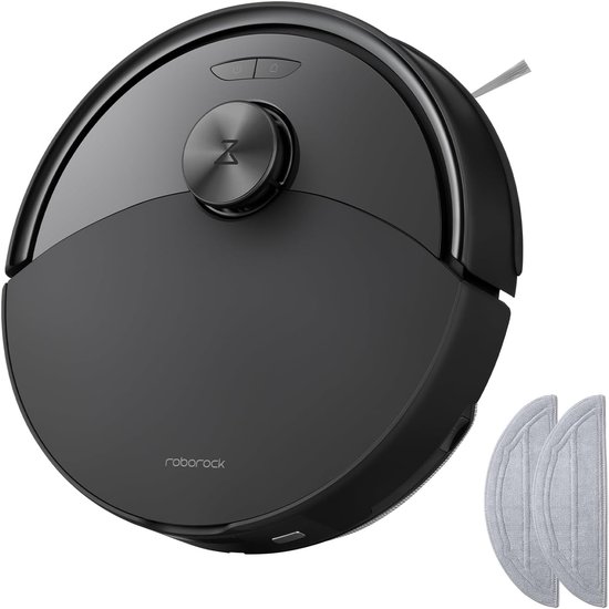 Roborock Q10 S5 Set Robotstofzuiger–10000 Pa Zuigkracht–Dubbele Anti-klitfunctie–VibraRise 2.0-Systeem–8 mm Dweillift–PreciSense LiDAR-navigatie–Obstakelvermijding–APP–Zwart-2 Dweilen