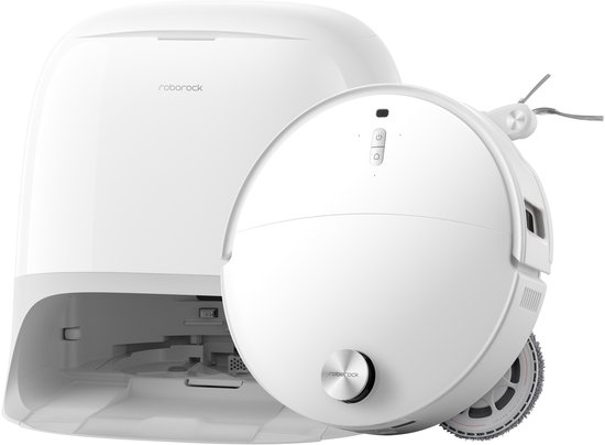 Roborock Qrevo Curv 2 Pro-Robotstofzuiger Met Dweilfunctie-25.000 Pa-7,98 cm Ultraslank Ontwerp-Dweilen met warm water-Reactieve AI-Obstakelherkenning-100℃ Heetwaterwas-Zelfreinigend-Automatische droging-Slimme spraakassistent