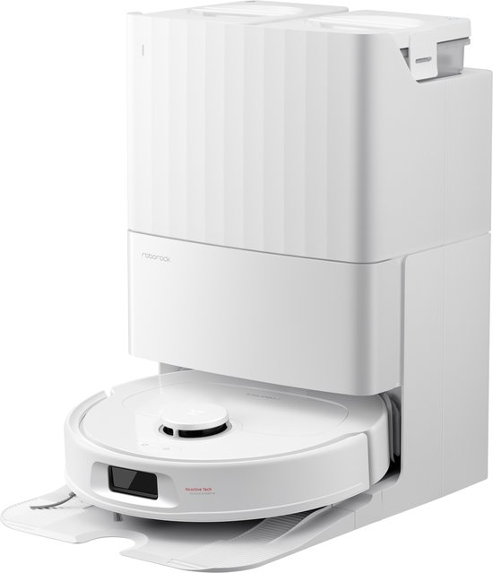 Roborock Qrevo S Pro-Robotstofzuiger–Alles-in-één multifunctioneel dockingstation–18500 Pa zuigkracht–Antiklitsysteem-Reactive Tech Obstakelvermijding-Intensieve tapijtreiniging 10 mm Dweilverhoging–Twee roterende dweilpads–Roborock app controle