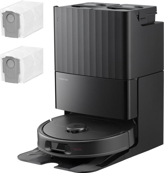 Roborock Qrevo S Pro Set-Robotstofzuiger–Alles-in-één multifunctioneel dockingstation–18500 Pa zuigkracht–Antiklitsysteem-Reactive Tech Obstakelvermijding-Intensieve tapijtreiniging 10 mm Dweilverhoging–Twee roterende dweilpads–Roborock app controle