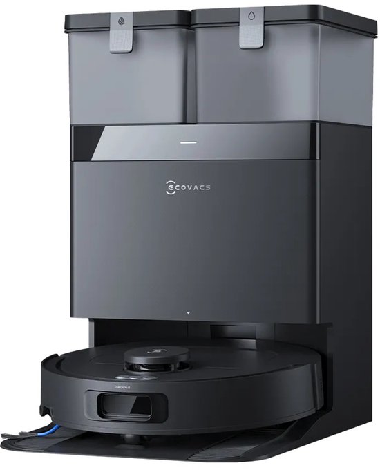 ECOVACS - DEEBOT T30C Gen 2 - Stofzuig en dweilrobot (Zwart) - 25.000 Pa zuigkracht- Zelfreinigende Robotstofzuiger met Warmwater – Dweilsysteem - Automatisch Leegstation - Geschikt voor dierenharen
