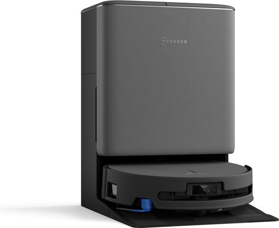 ECOVACS DEEBOT T90 PRO OMNI BLACK Robotstofzuiger met dweilfunctie - 30.000Pa - Charge PowerBoost - OZMO Roller 3.0 - ZeroTangle 4.0 - reiniging met warm water bij 75 °C - IA YIKO agent - automatisch legen - zwart