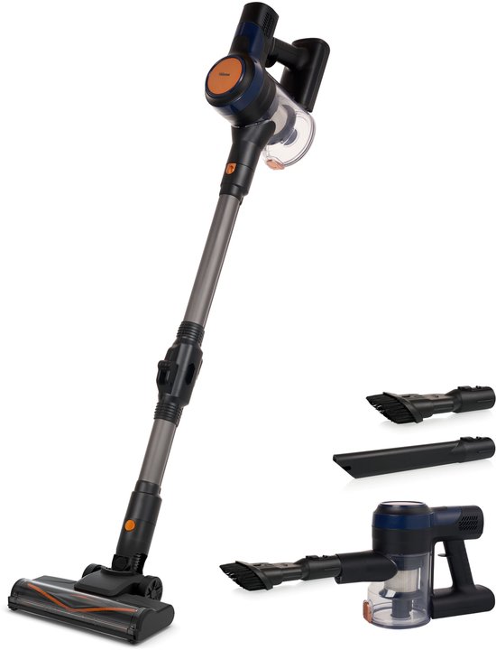 Tristar SZ-2380 - Steelstofzuiger 150W - 2 in 1 Stofzuiger en kruimeldief - Incl opzetstukken - Grijs
